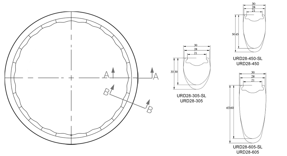 carbon bike wave depth rims