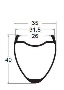 gravel carbon rim 40mm depth