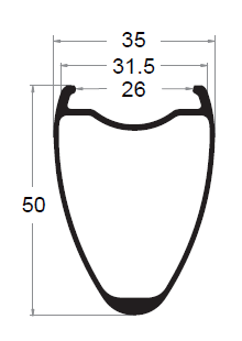 gravel carbon rim 50mm depth