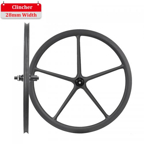 carbon 5-spoke wheels